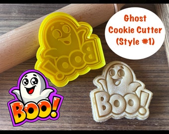 Cortador de galletas fantasma, Halloween, Boo, cortador de galletas y sello