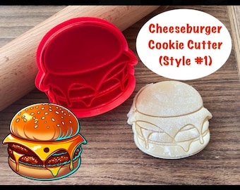 Cortador de galletas y sello con forma de hamburguesa con queso