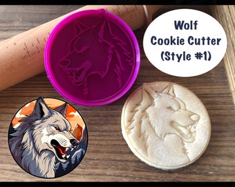 Wolf Cookie Cutter, Woodland, Animal, Cookie Cutter and Stamp