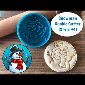 Snowman Cookie Cutter, Winter, Christmas, Cookie Cutter and Stamp