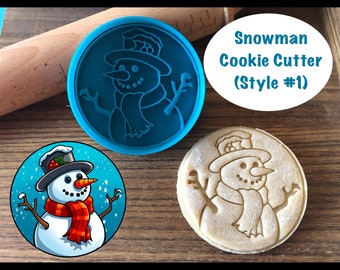 Snowman Cookie Cutter, Winter, Christmas, Cookie Cutter and Stamp