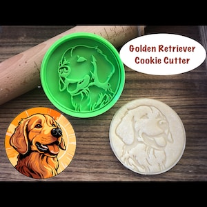 Golden Retriever Cookie Cutter, Dog, Pet, Animal, Cookie Cutter and Stamp