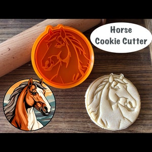 Horse Cookie Cutter, Farm, Animal, Cookie Cutter and Stamp
