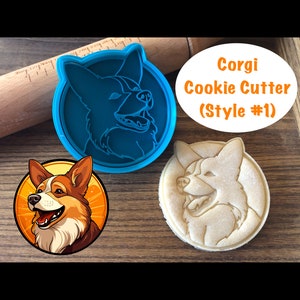 Corgi Cookie Cutter, Dog, Pet, Animal, Cookie Cutter and Stamp