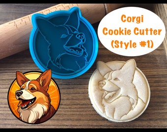 Corgi Cookie Cutter, Dog, Pet, Animal, Cookie Cutter and Stamp