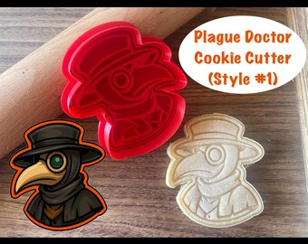 Plague Doctor Cookie Cutter, Halloween Cookie Cutter and Stamp
