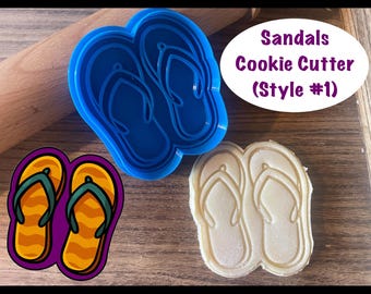 Flip Flops Cookie Cutter, Sandals Cookie Cutter and Stamp