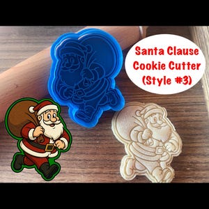 Santa Cookie Cutter, Christmas Cookie Cutter and Stamp