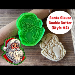 Santa Clause Cookie Cutter, Christmas, Cookie Cutter and Stamp