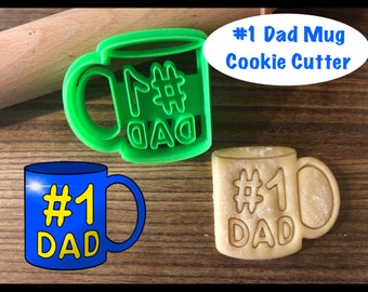 Dad Cookie Cutter, Father, Father's Day, Coffee, Mug, Birthday, Cookie Cutter and Stamp