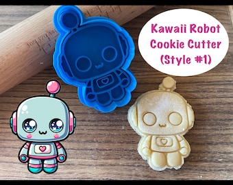 Robot Cookie Cutter, Kawaii, Sci-Fi, Cookie Cutter and Stamp
