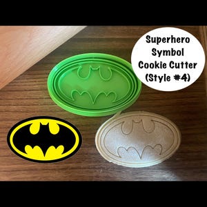 Superhero Symbol Cookie Cutter and Stamp