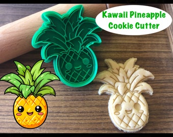 Pineapple Cookie Cutter, Kawaii, Fruit, Food, Cookie Cutter and Stamp