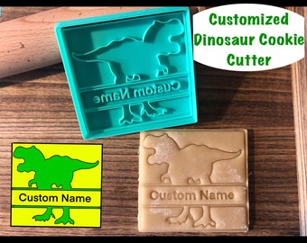 Dinosaur Cookie Cutter, Custom Cookie Cutter, Kids' Birthday, Children, Party