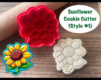 Cortador de galletas y sello de girasol