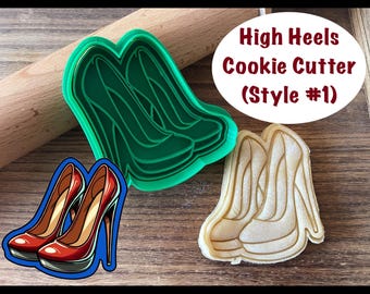 High Heels Cookie Cutter, Fashion, Footwear, Cookie Cutter and Stamp