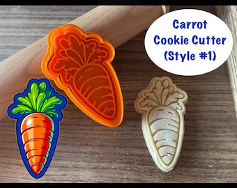 Carrot Cookie Cutter, Vegetable, Food, Easter, Cookie Cutter and Stamp