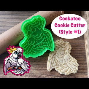 Cockatoo Cookie Cutter, Bird Cookie Cutter and Stamp