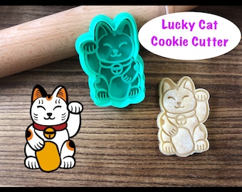 Lucky Cat Cookie Cutter | Japanese Theme Cookie Cutter | Cat Cookie Cutter | Lucky Cookie Cutter