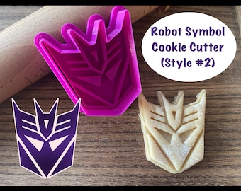 Robot Symbol Cookie Cutter and Stamp