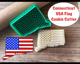 Connecticut Cookie Cutter, United States, 4th of July, Cookie Cutter and Stamp