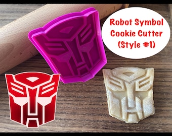 Robot Symbol Cookie Cutter and Stamp