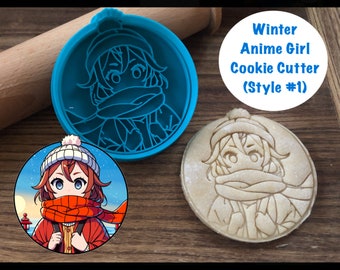 Anime Cookie Cutter, Girl, Winter, Cookie Cutter and Stamp