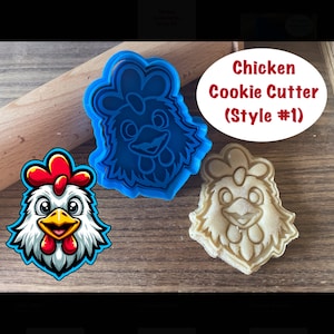 Chicken Cookie Cutter, Farm, Barnyard, Animal, Bird, Cookie Cutter and Stamp