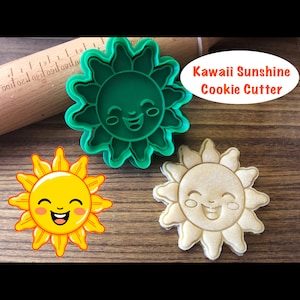 Sun Cookie Cutter, Kawaii, Summer, Cookie Cutter and Stamp