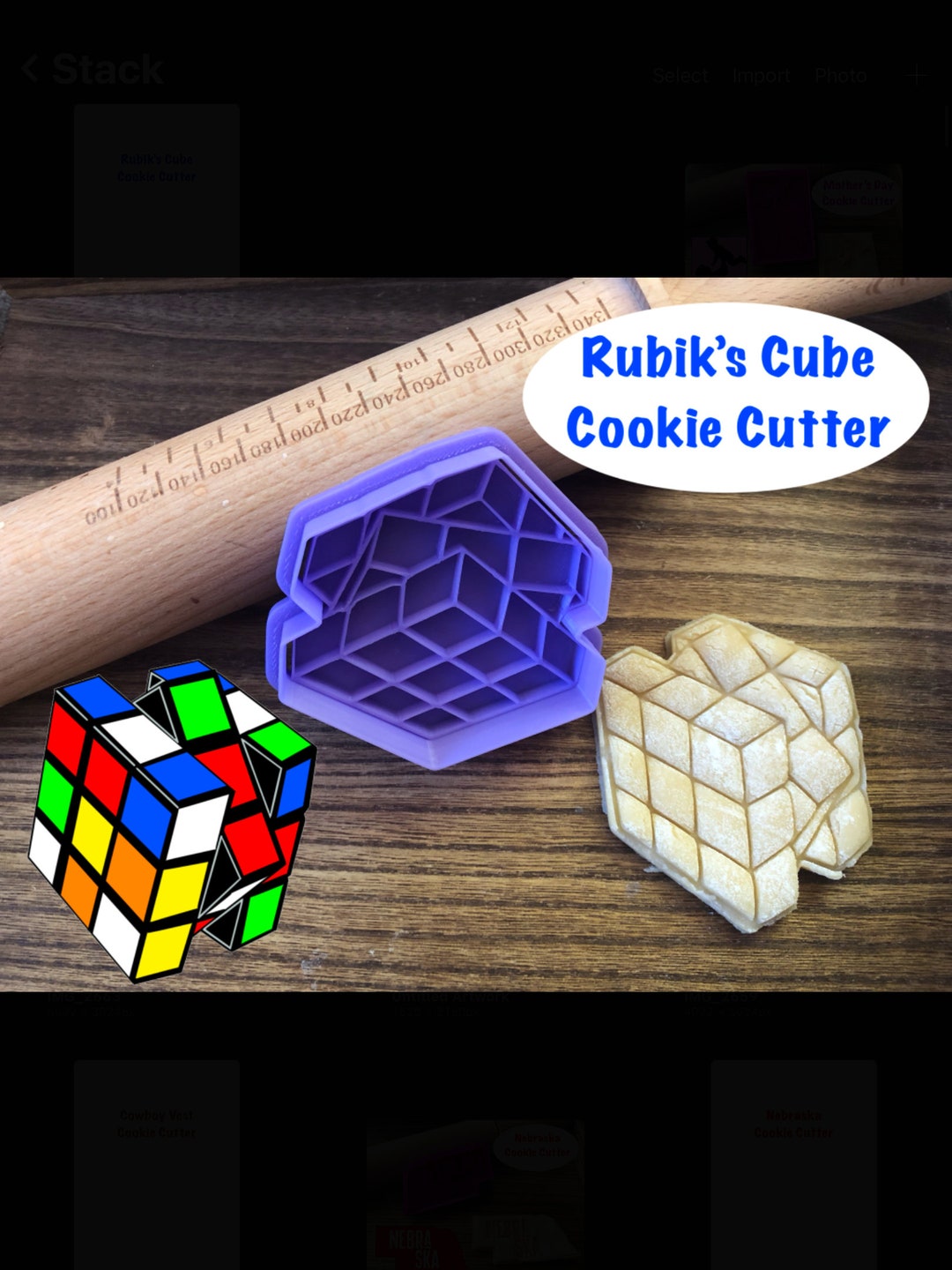 Rubik's Cube Cookie Cutter, Puzzle, Game, Cookie Cutter Stamp Etsy