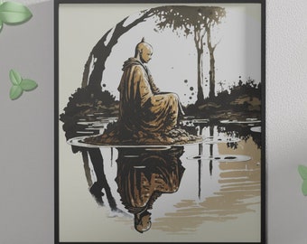 Buddha Wall Art, Zen Wall Art, Buddha Painting, Buddha Art, Buddha Poster, Zen Art, Japanese Poster, Japanese Wall art,