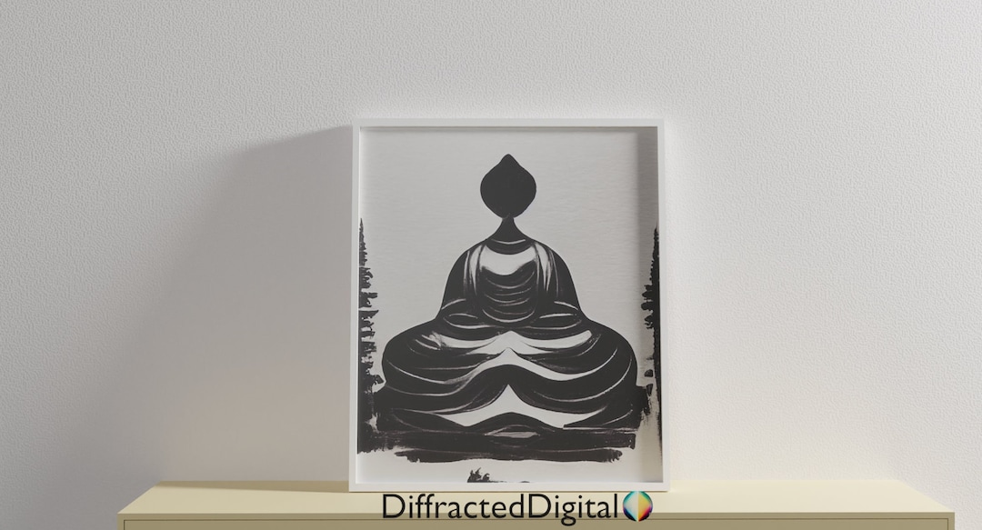 Zen Buddha Wall Art Zen Wall Art Yoga Art Buddha Art Etsy