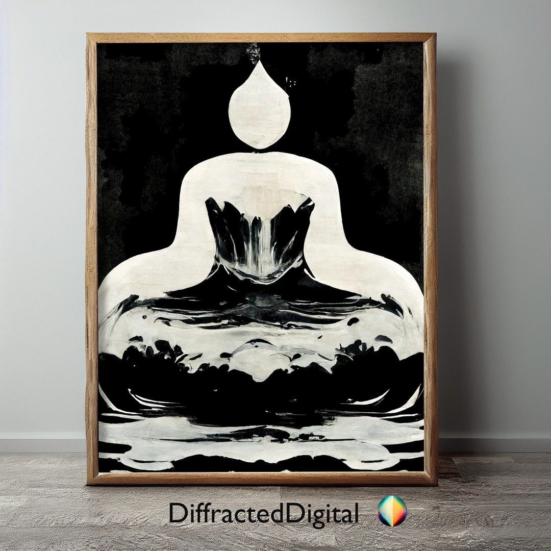 Buddha Wall Art Zen Wall Art Minimalist Wall Art Modern Etsy