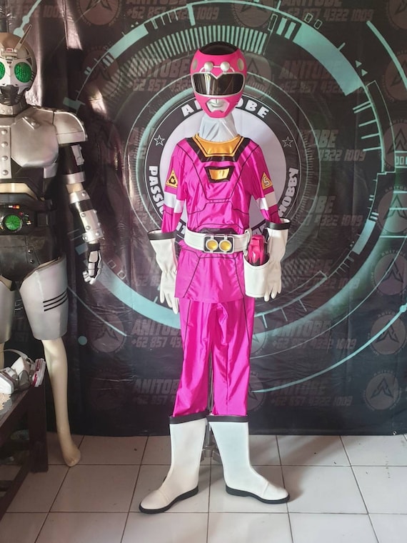 PINK TURBO Ranger Full Suits Costume of Power Rangers Rescue for