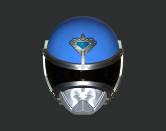 BLUE Dai Sentai Goggle V Stl file for print 3D wearable cosplay