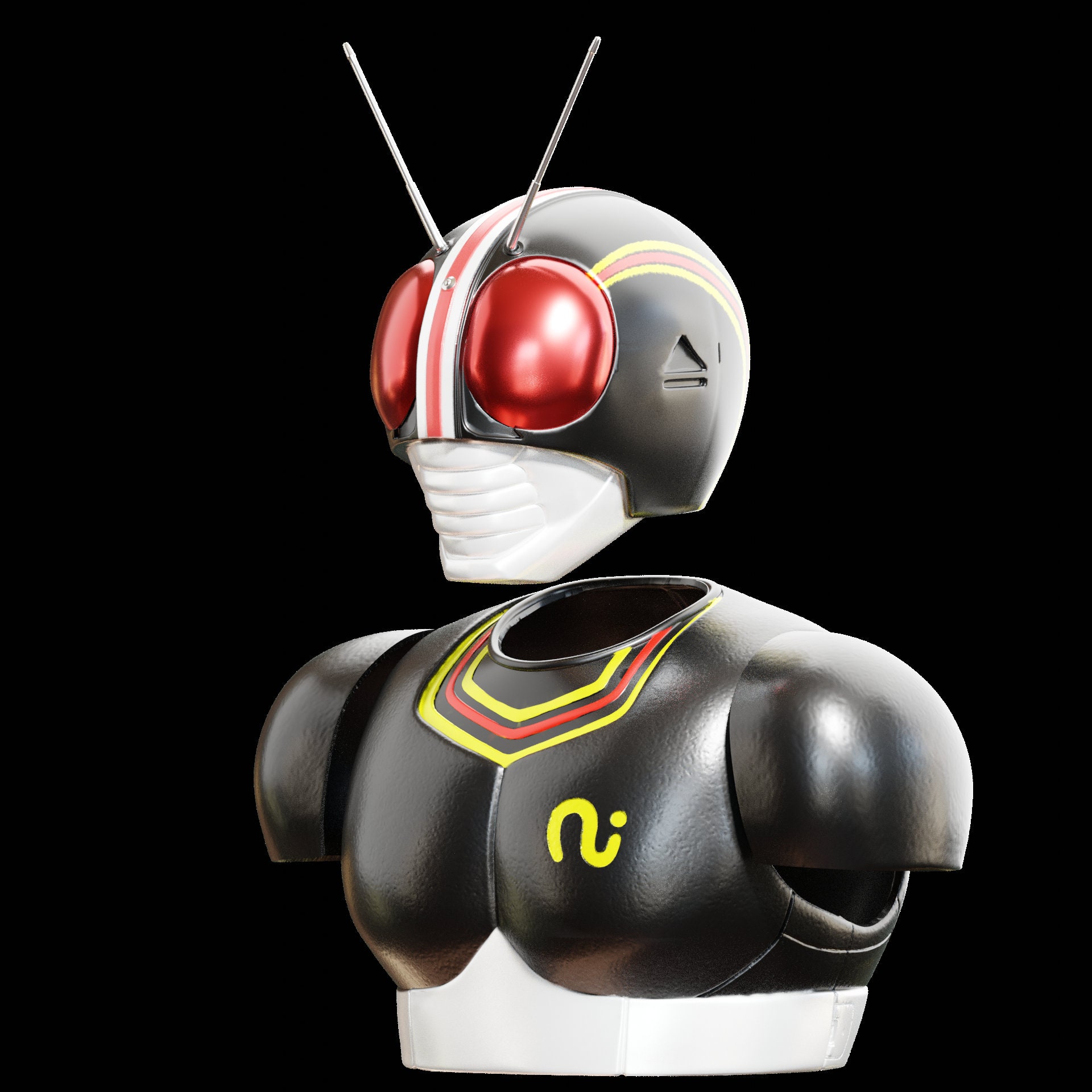 BLACK 仮面ライダーフルアーマー コスプレ用3Dファイル印刷 - Etsy 日本