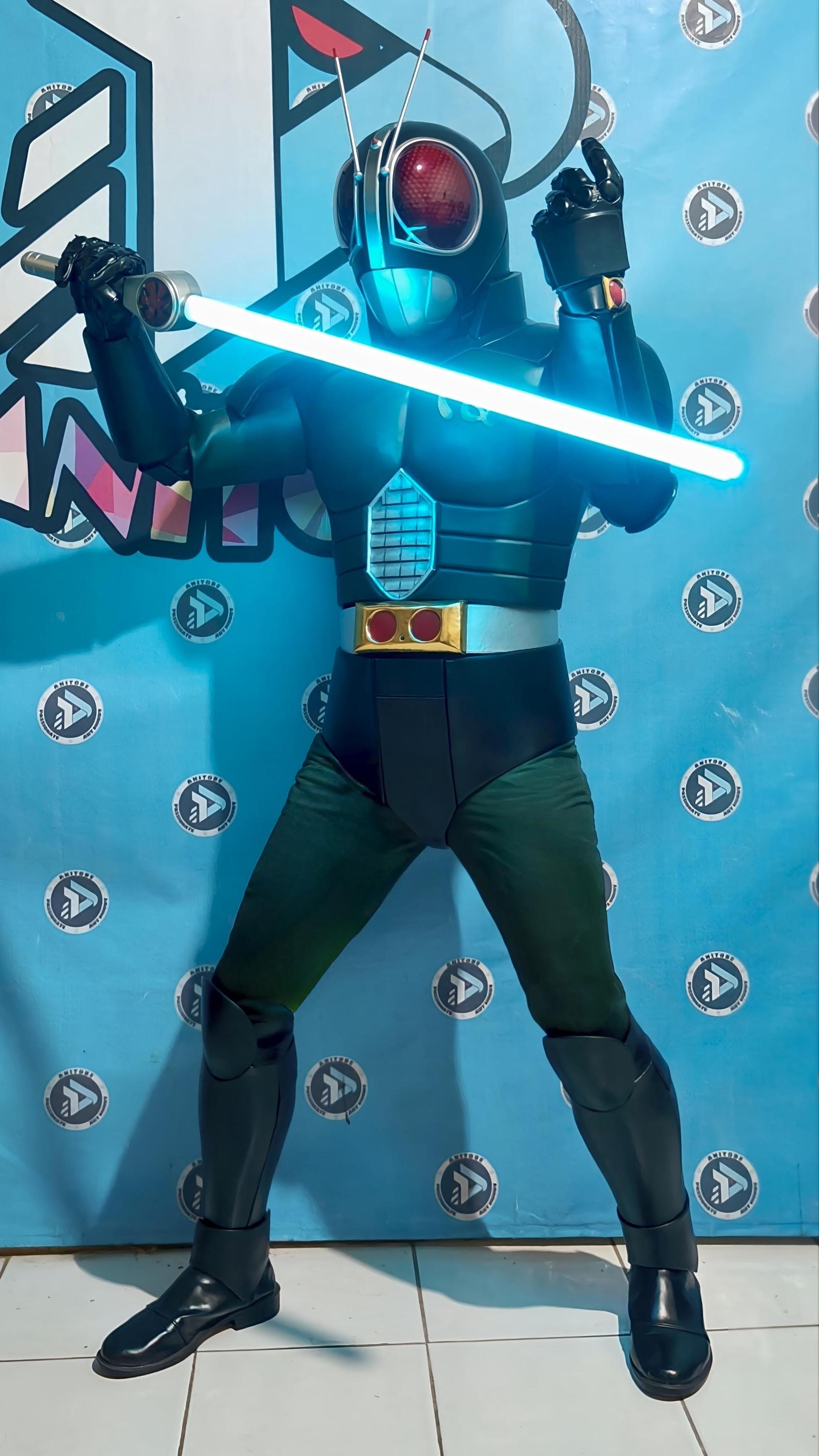 BLACK RX 仮面ライダー フルスーツ コスプレ用 着用可能スーツ 特撮