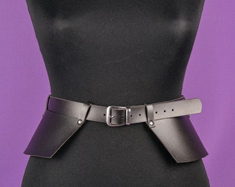 Leather Peplum Belt: Women's Basque Fashion Belt