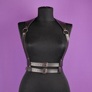 Leather Chest Waist Harness -  Suspenders Belt Unisex - Gothic Harness Belts - Body Bondage - Waist Straps - Punk Stylish Accessories