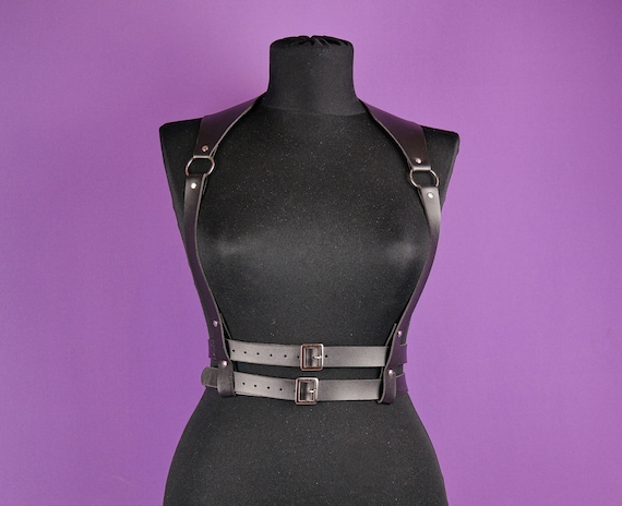 Leather Chest Waist Harness: Unisex Punk Body Belt