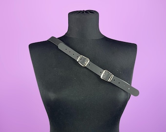 Double Buckle Leather Body Harness: Festival Gothic Fashion