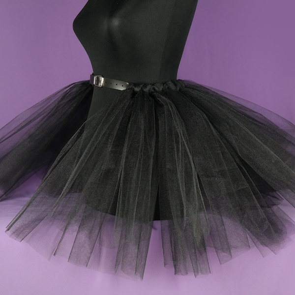 Leather Tutu Skirt - Tutu Harness Skirt - Tulle Peplum Belt - Goth Skirt - Gothic Witchy Ballerina - Wednesday Addams - Wednesday Cosplay