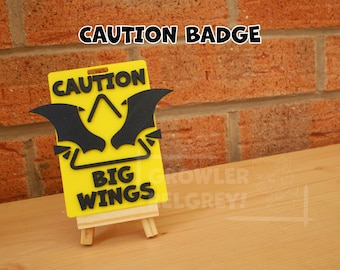 Caution Badge - Big Wings
