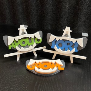 Custom 3D Printed Maw Name Tag for Fursuits etc.