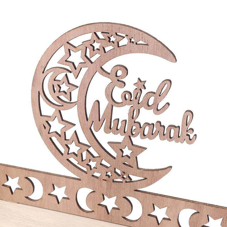 Laser cut digital file .svg .dxf files Eid Mubarak inscription Eid tray, Laser cut wooden tray, Trays with inscriptions for Muslims image 3