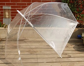 Transparent Umbrella PVC 8 Wire Rain Gear, 94 cm