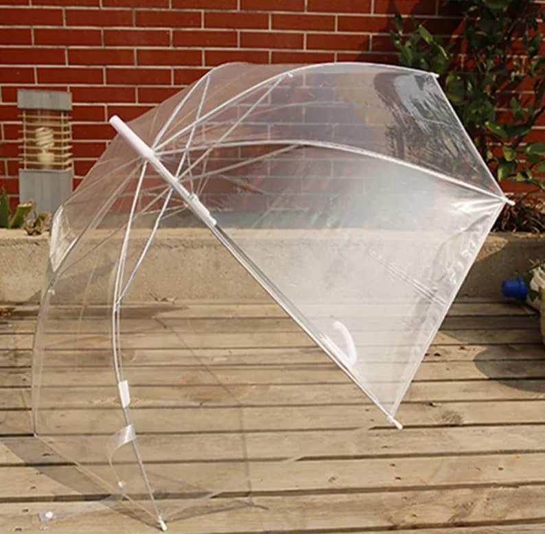 Transparent Umbrella PVC 8 Wire Rain Gear, 94 cm image 1