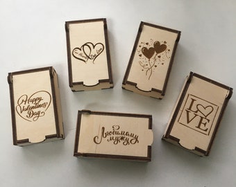 Laser Cut Valentine’s Day Gift Boxes 3mm- Laser cut digital file .svg .dxf .ai files