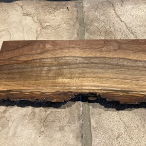 BLACK WALNUT BONANZA, Live Edge Floating Shelf Shelves, 10 to 24 inch Lengths Available, From Reclaimed Wood, Unique, Sustainable, Rustic, BROWN 12x5x1 1/2