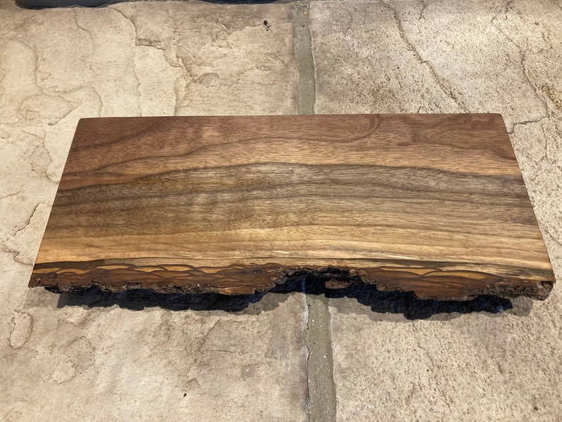 BLACK WALNUT BONANZA, Live Edge Floating Shelf Shelves, 10 to 24 inch Lengths Available, From Reclaimed Wood, Unique, Sustainable, Rustic, BROWN 12x5x1 1/2